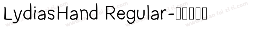 LydiasHand Regular字体转换